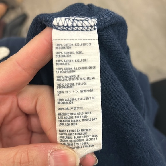 Vintage y2k Abercrombie Navy Hoodie with spellout - Picture 7 of 7